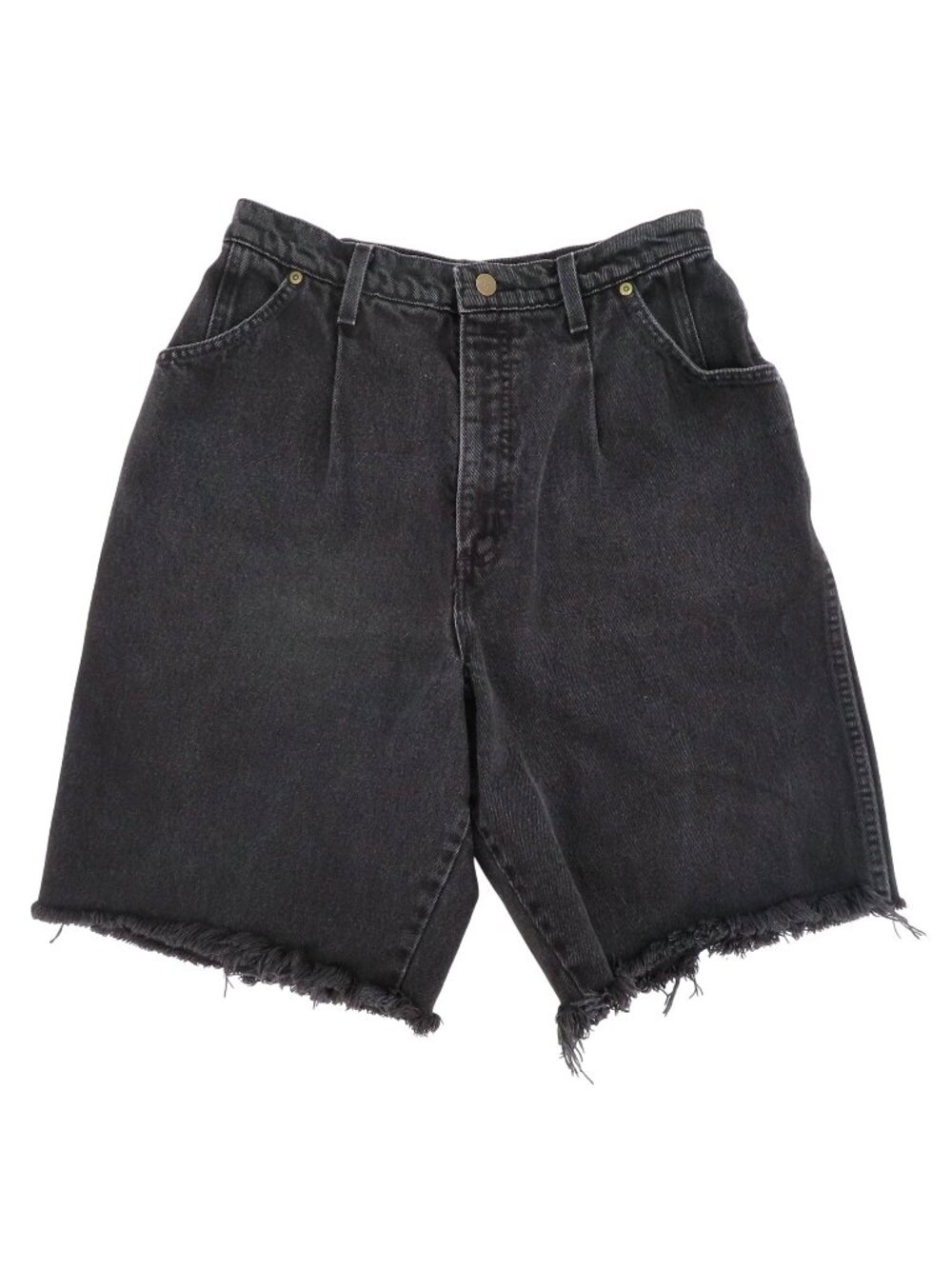 VTG Hunt Club Women 14 Black Wash Denim Jean Cut Off Shorts 1990s 90s Cotton USA